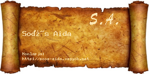 Soós Aida névjegykártya